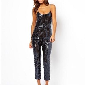 ASOS Black Sequin Jumpsuit